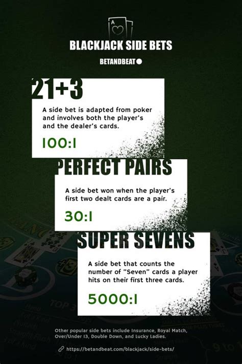 blackjack sidebets|Popular Blackjack Side Bets: Perfect Pairs, 21+3, Insurance & More.
